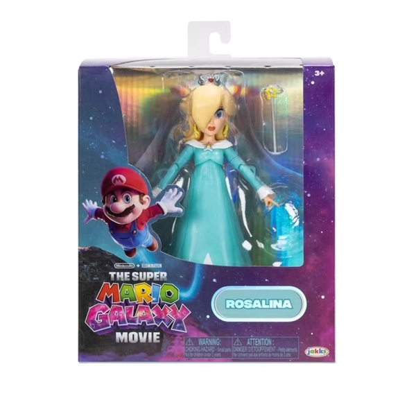 The Super Mario Galaxy Movie - 5 inch Action Figure Series – Rosalina Figure with Wand and Stand Accessories