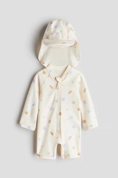 UPF 50 Sun Protection Set - Cream/fish