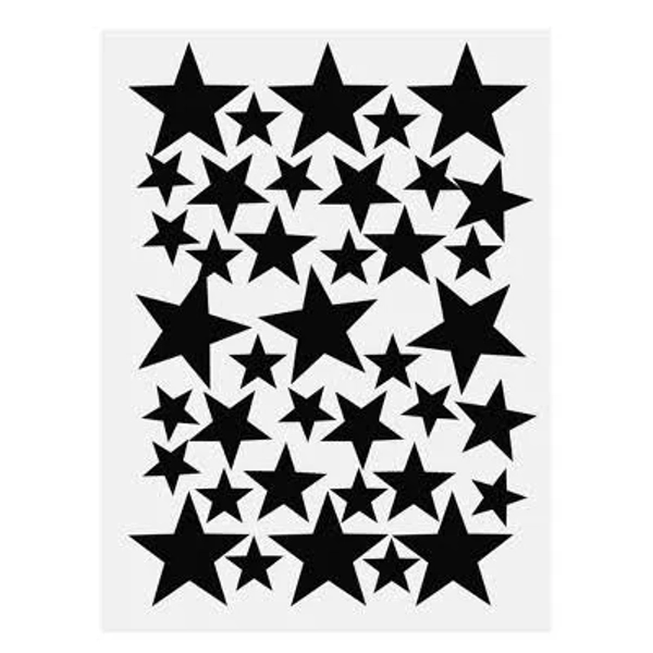 Unique Bargains Star Pattern Removable Self-Adhesive Wall Stickers
