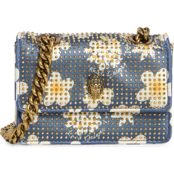 Kurt Geiger London Women's Micro Kensington Floral Rhinestoned Crossbody Bag
