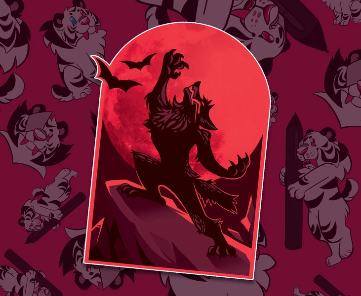 Blood Moon - Vinyl Sticker
