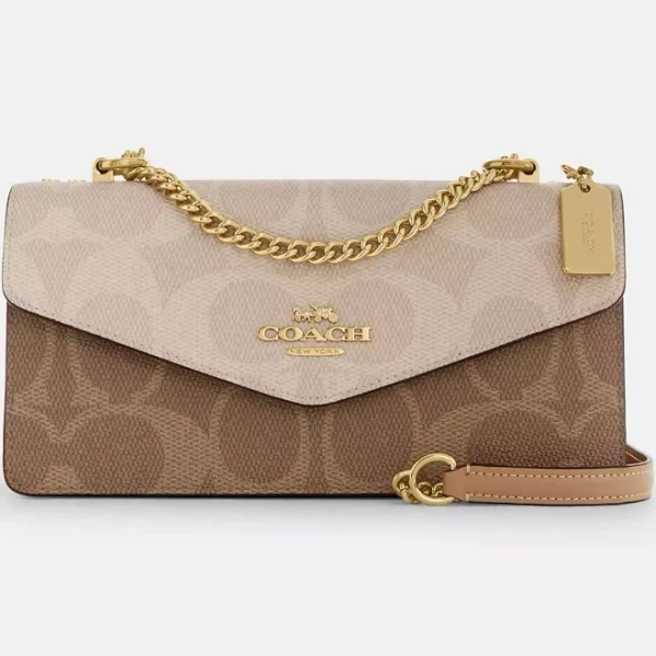 Coach Women's Klare Envelope Crossbody Bag in Blocked Signature Canvas