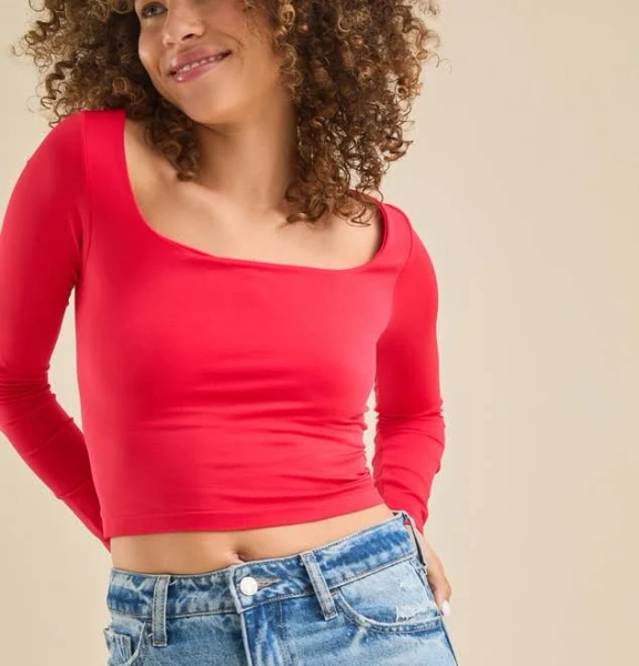 Altar'd State Everyday Seamless Long Sleeve Top