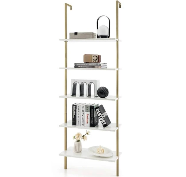 Giantex 5 Tier Modern Wall Mounted Bookshelf