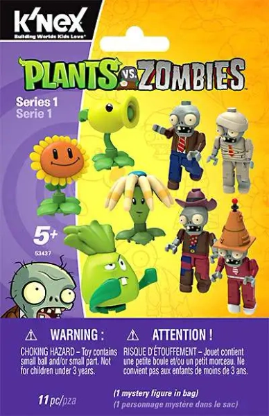 K'NEX Plants vs. Zombies Series 1 Mystery Pack #53437 [1 RANDOM Figure]