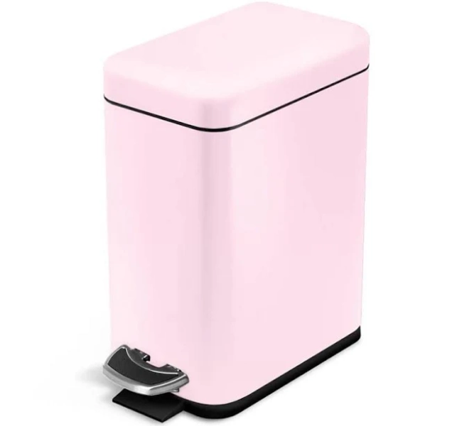 Home Zone Living 1.3 Gallon Slim Stainless Steel Trash Can