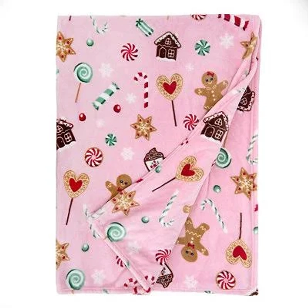 Kirkland's Home Christmas Candy Plush Throw