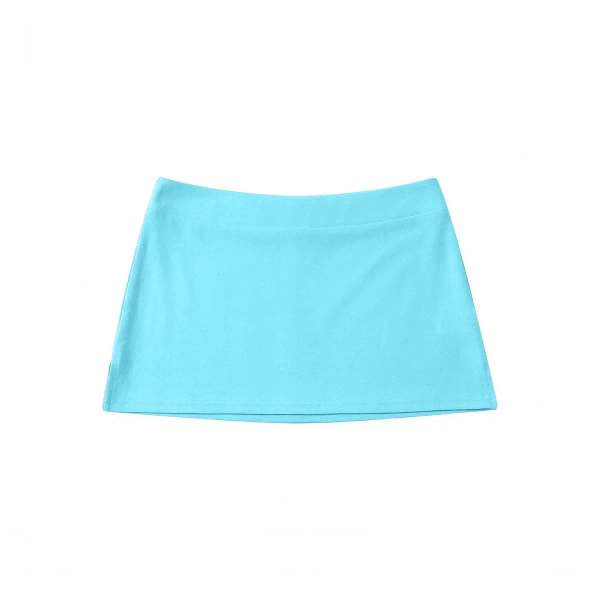 FDR Mini Skort for Women Lakeblue | Slim Fit Wrap Skirt with Built-In Stretchy Shorts Double Layer Anti-Exposure for Daily Wear, Light Workout & Tennis Y2K Perfect for Casual Wear Yoga Tennis #Summervibes