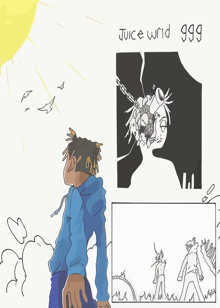 'Juice wrld rapper rap' Poster, picture, metal print, paint by Coe gie yong | Displate