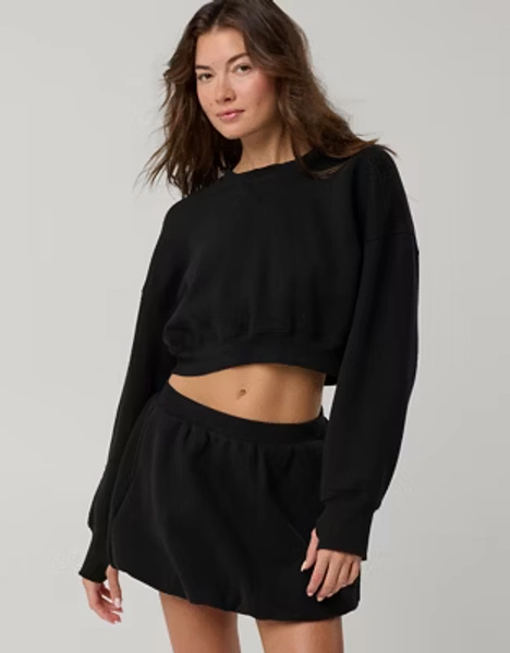 OFFLINE By Aerie Cloud Fleece Cropped Crewneck Sweatshirt