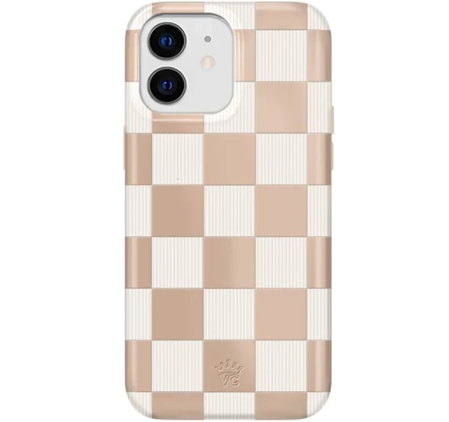 iPhone 12 Mini Nude Checkered-Cases Cute Phone Case