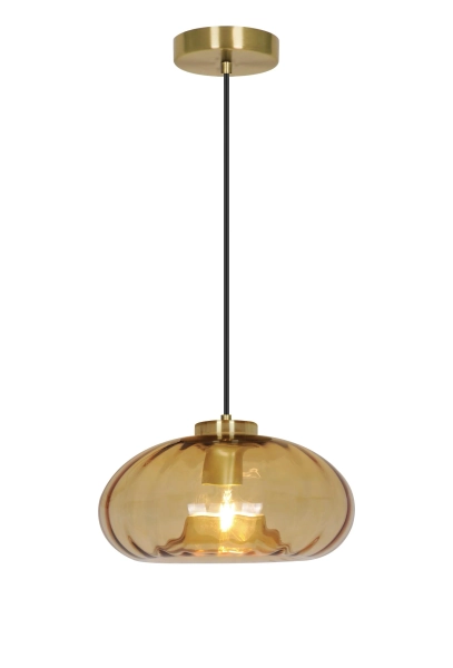 Suspension Decor glass verre, or, Diam.28 cm, E27