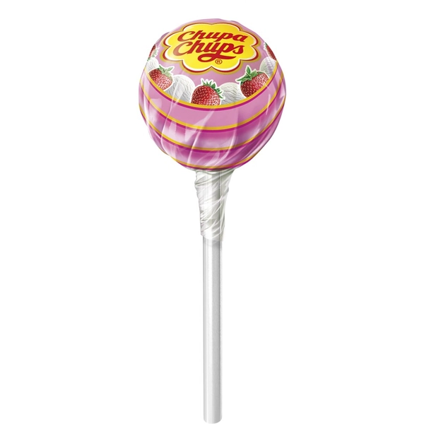 Strawberries and cream Chupa Chups Lollipop 12g