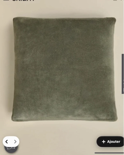 Coussin carré 40x40 cm en coton Enid