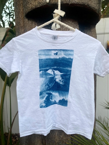 Surfer collage sunprinted tshirt