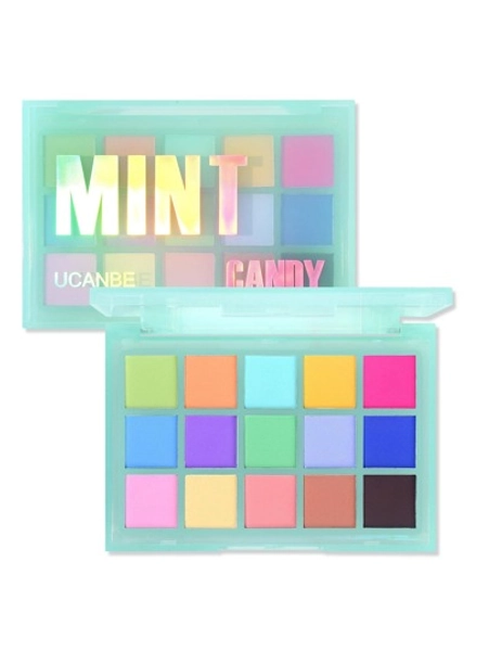 UCANBE UCANBE Colorful Shimmer Matte Makeup Eyeshadow Palette, 15 Shades Vibrant Pastel Eye Shadow Pallet, High Pigmented Blendable Rainbow Make Up Plattet Kit