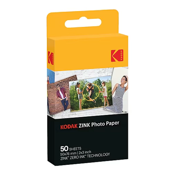 Kodak Zink Photo Paper for Printomatic Instant Print Camera, 50 Sheets/Pack (Rodz2X350)