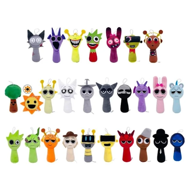 Newest Sprunki Plush Toy Sprunki Games Vine Girl Pinki Clukr Funbot Stuffed Doll Cartoon Pillow