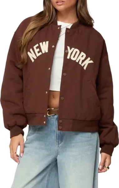 Big Apple Oversize Cotton Bomber Jacket
