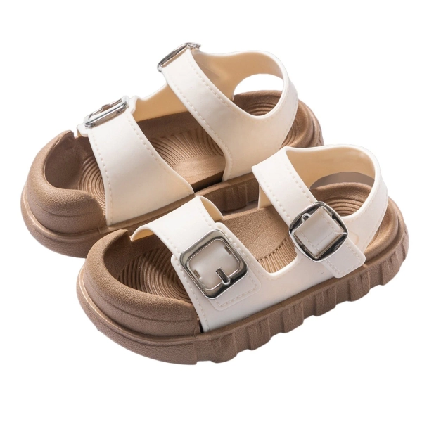 Ediodpoh Girls Sandals for Toddlers Soft Sole Comfortable Everyday Wear Adjustable Straps Beach Outdoor Casual Footwear for Baby To Boys Sandals White 6.5M