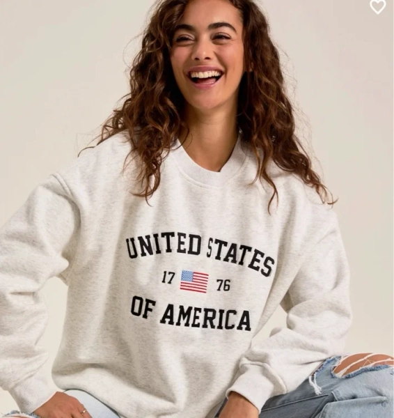 Embroidered United States Sweatshirt