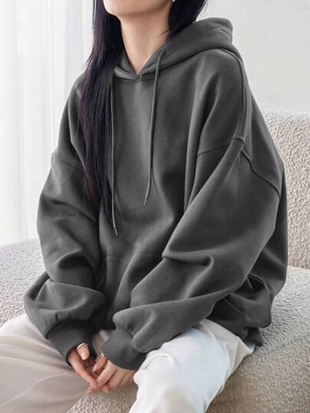 Худи для женщин в минималистичном стиле (Dazy Less Women’s Solid Color Minimalist Casual Hoodie)