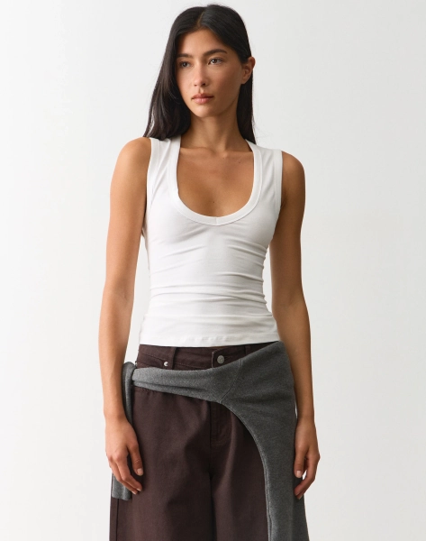 V Neck Cotton Tank Top