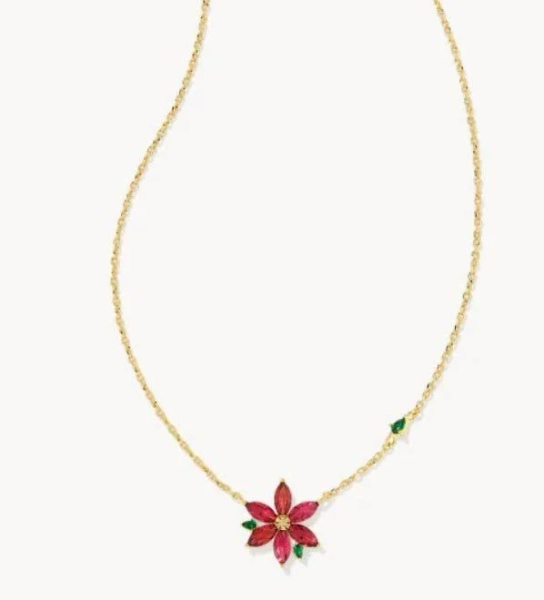 Kendra Scott Poinsettia Adjustable Gold Pendant Necklace
