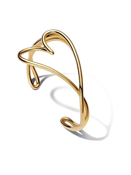 Pulsera Rígida Corazón Forma Orgánica