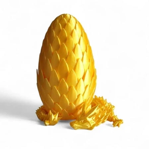 3D Printed Crystal Dragon with Egg
