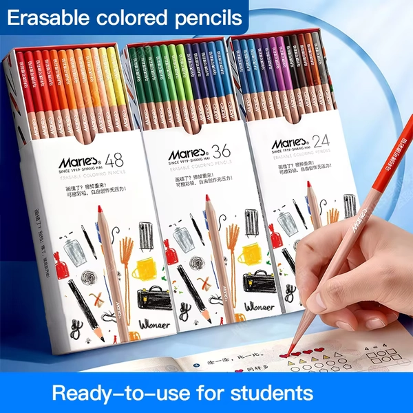 24/36/48pcs Erasable Colored Pencils for Students Artists Art Drawing Coloring School Supplies Erasable Colorful Pen Stationery - AliExpress 21