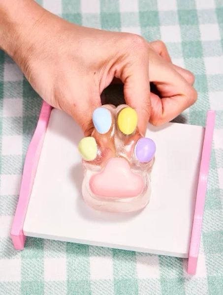 Taba Squishy Transparent-colorful Paw Squeeze Toy