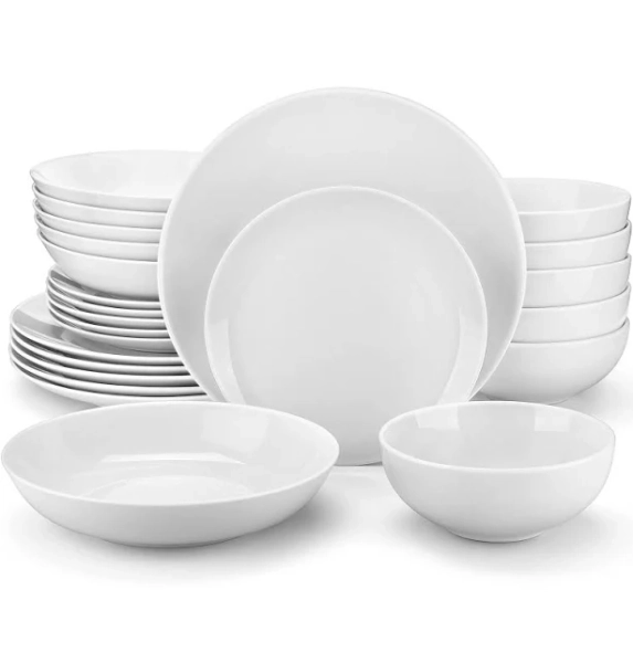 Malacasa 24 Piece Porcelain China Dinnerware Set