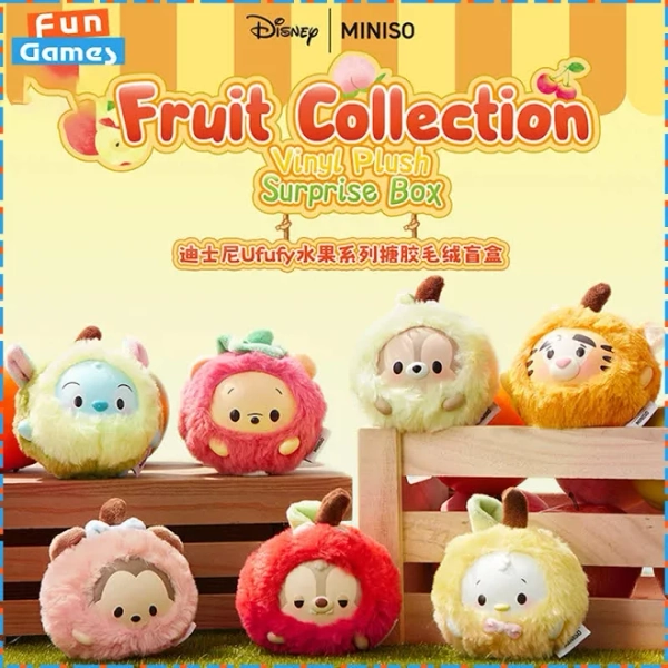 Original Miniso Blind Box Ufufy Fruit Series Vinyl Wool Mystery Box Whole Set Anime Figure Custom
