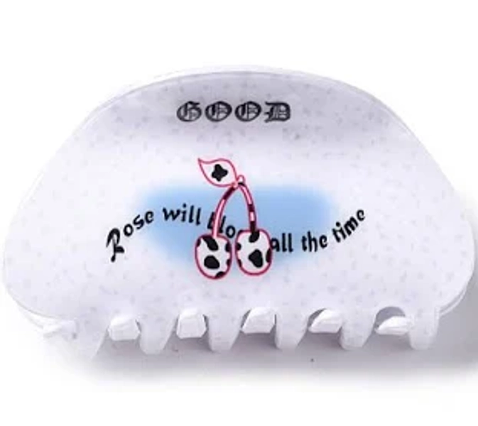 Women Girls Pattern PVC Claw Hair Clips with Iron Findings
