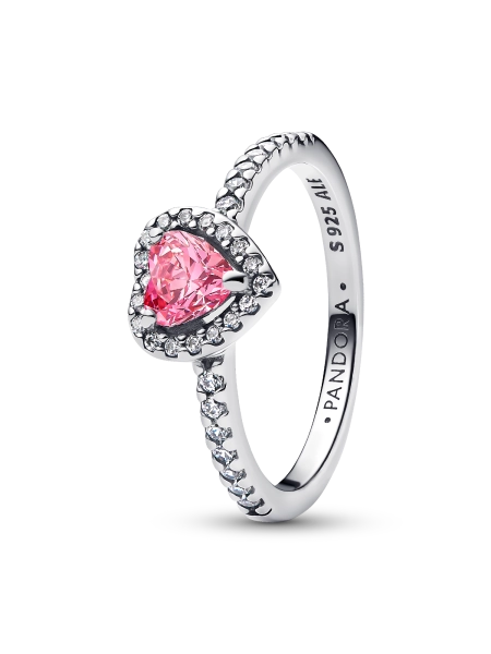 Elevated Pink Heart Ring