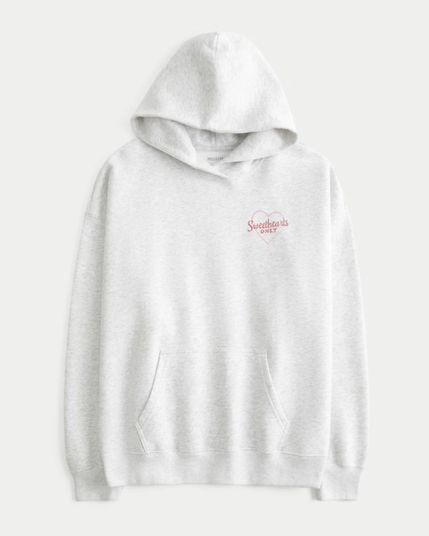 Hollister Feel Good Oversized Sweethearts Only Graphic Hoodie