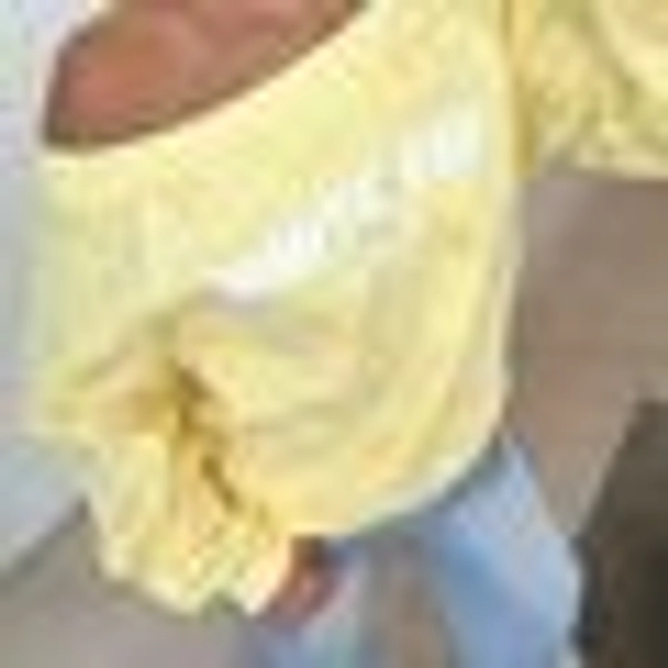 Vol. 1 Off Shoulder Printed Sweater Lemon Bow