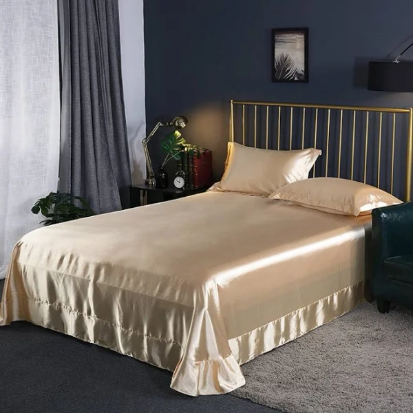 High Quality Satin Silk Flat Bed Sheet