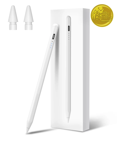 Stylus Pen for iPad 2018-2025, Fast Charging iPad Pencil for iPad Air 3/4/5/6/M2, iPad Pro 11"/12.9"/M4, iPad Mini 5/6, iPad 6/7/8/9/10, Palm Rejection, Tilt Sensitivity, White - Walmart.com