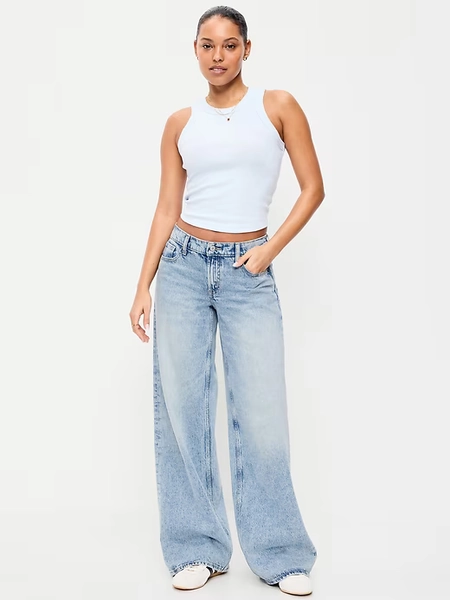 Low-Rise Baggy Wide-Leg Jeans