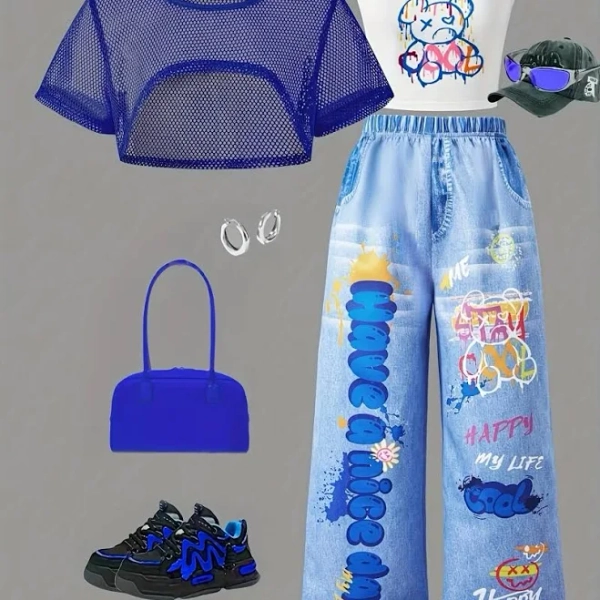 Girls' Trendy Three-Piece Set
