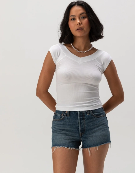 LEVI'S 501 High Rise Womens Denim Shorts - Fine Weather - DARK BLAST