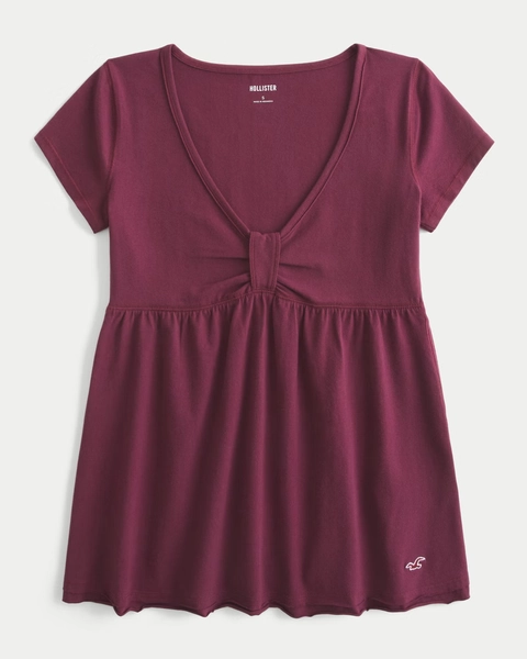 Easy Short-Sleeve Babydoll Top