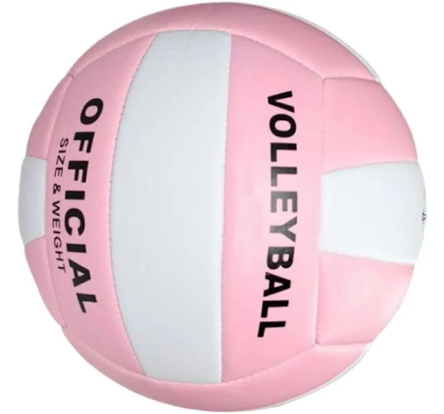 Dfrg Ballon De Volleyball Extérieur Taille Officielle, Surface Douce, Imperméable, Léger, Rose Et Blanc
