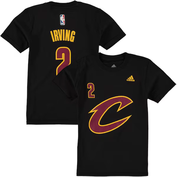 Kyrie Irving Cleveland Cavaliers Game Time Flat Name & Number T-Shirt - Black