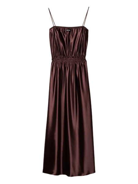 Miu Miu robe en satin à coupe longue | 38