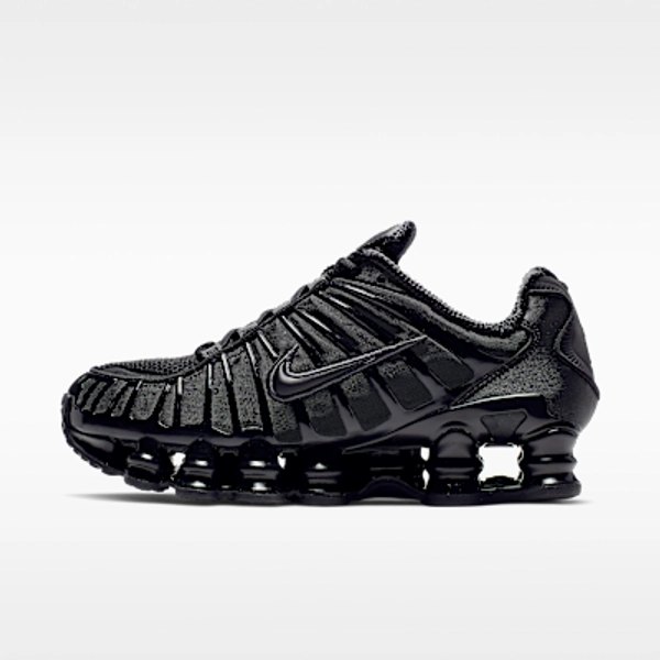 Nike Shox TL Schuh (Damen) - Schwarz/Metallic Hematite/Max Orange/Schwarz - Size 5