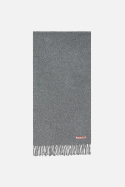 Fringe wool scarf – Narrow