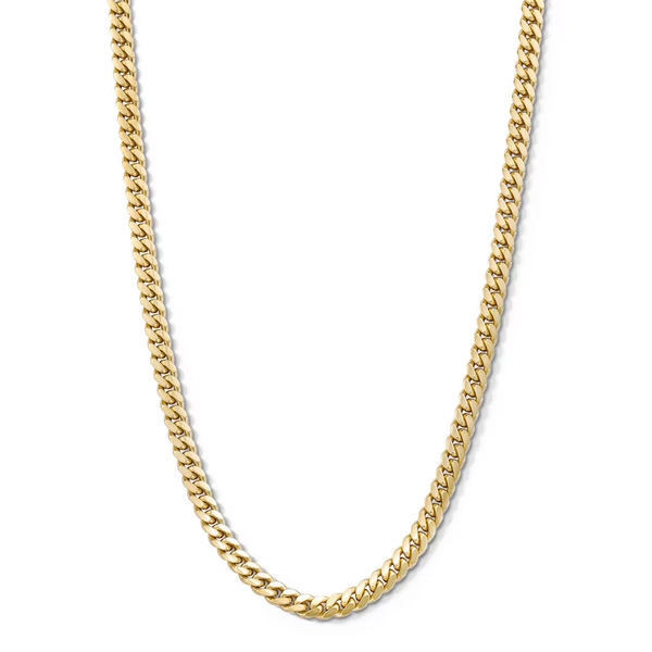 4.95mm Cuban Curb Chain Necklace in Solid 10K Gold - 20”
